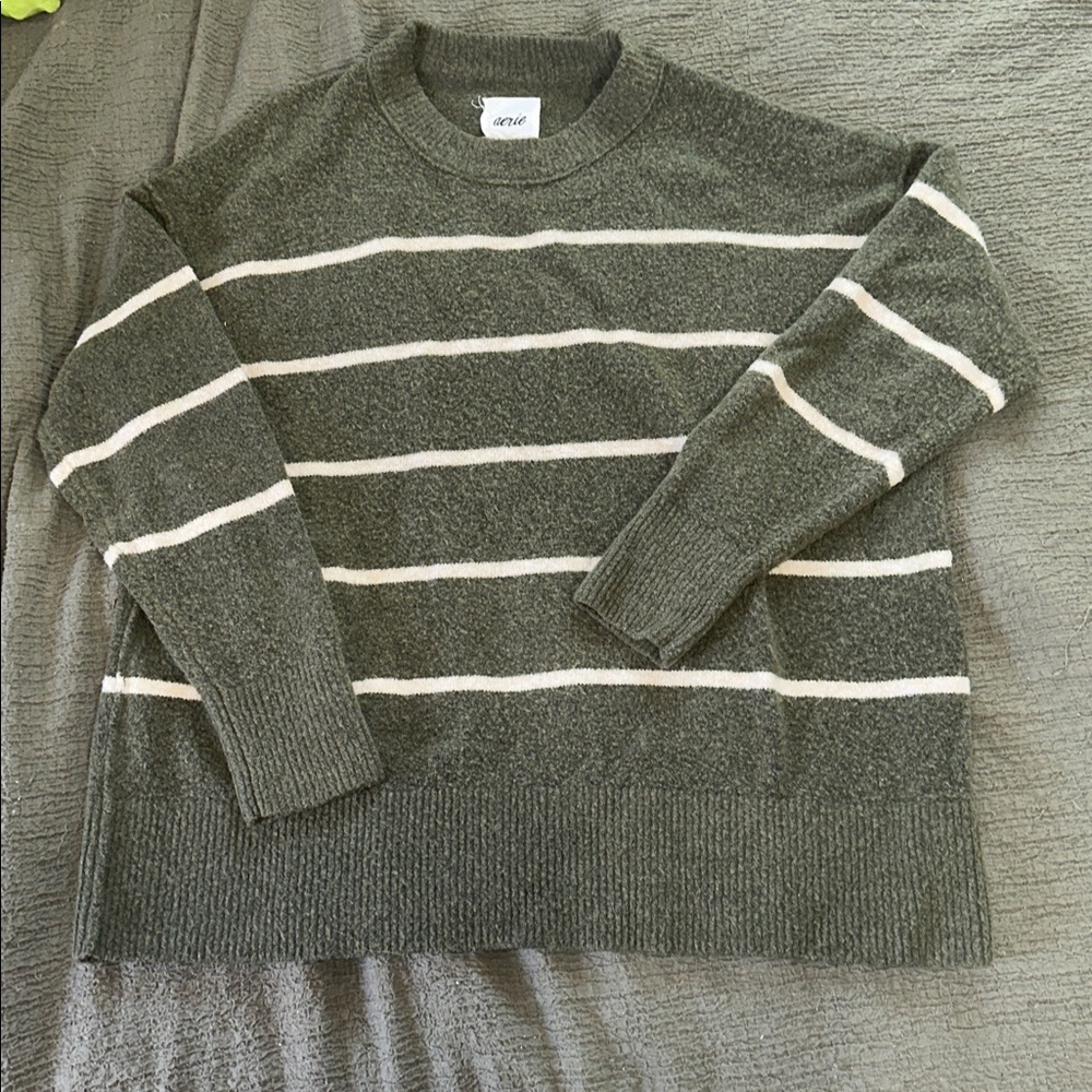 Aerie Olive Green Knit Sweater